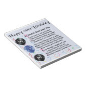 いとこの詩50誕生日 ノートパッド (アングル)