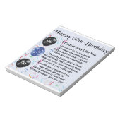 いとこの詩50誕生日 ノートパッド (回転)