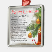 いとこの詩-クリスマスのデザイン メタルオーナメント (左)