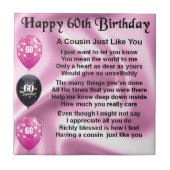 いとこの詩-第60誕生日を飾って下さい タイル (正面)