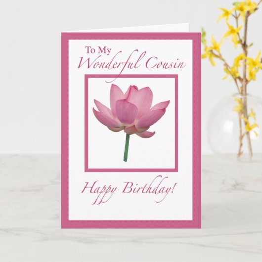 いとこの誕生日の花 カード (黄色い花)