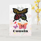 いとこの誕生日カード カード (黄色い花)