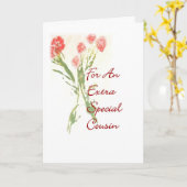 いとこの誕生日カード カード (黄色い花)