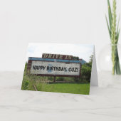 いとこの誕生日カード,映画の中で運転 カード (正面)