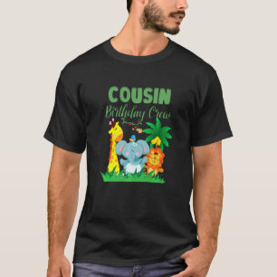 いとこの誕生日クルーSafariジャングルアニマルズデイパ Tシャツ
