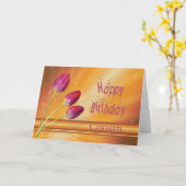 いとこの誕生日チューリップ太陽の光がいっぱい カード (黄色い花)