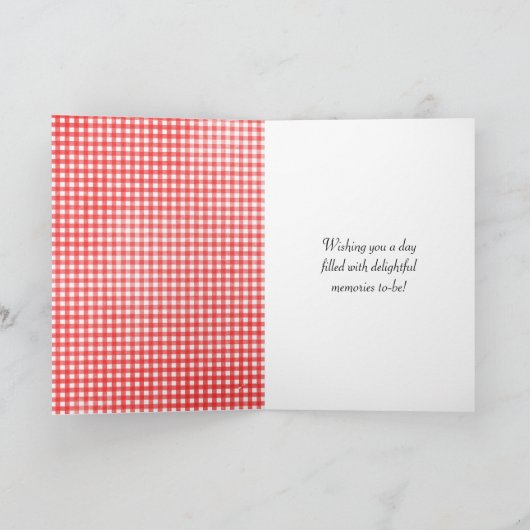 いとこの誕生日水玉模様デイジー カード (内部)