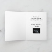 いとこの誕生日猫おもしろいに憧れる カード (内部)