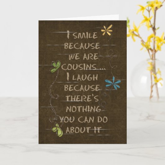 いとこの誕生日 カード (黄色い花)