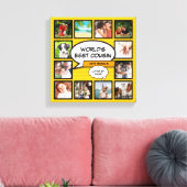 いとこの12フォトコラージュレトロ漫画ブックおもしろい キャンバスプリント (インサイチュ (リビング))