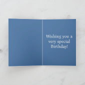 いとこの5歳の誕生日の色気球 カード (内部)