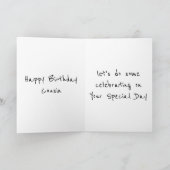 **いとこの**あなたの祝誕生日に準備ができている** カード (内部)