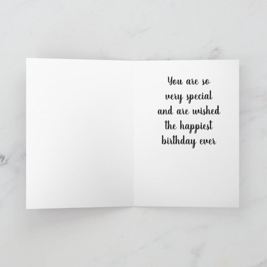 **いとこの**ひまわり誕生日 カード (内部)