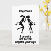 いとこの「30歳の誕生日」だが、カードは教えない カード (黄色い花)