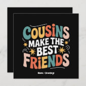 いとこは最高の友達兄弟姉妹 招待状 (正面/裏面)