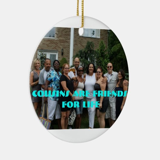 いとこは生命オーナメントのための友人です セラミックオーナメント (右)