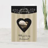 いとこは私の花嫁の付き添スタイリッシュい役です 招待状 (正面)