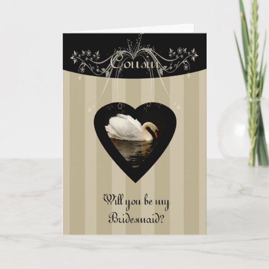 いとこは私の花嫁の付き添スタイリッシュい役です 招待状 (正面)