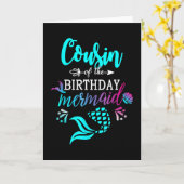 いとこオブザ誕生日マーメイド カード (黄色い花)