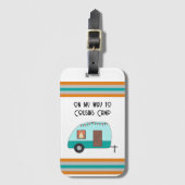 いとこキャンプレトロキャンパーラゲージタグ ラゲッジタグ (正面縦)