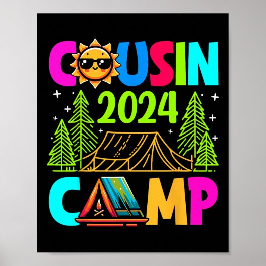 いとこキャンプ2024ファミリーバケーションサマーキャンピングカー ポスター (正面)