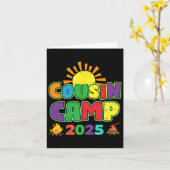 いとこキャンプ2025ファミリーバケーションサマーキャンピングカー カード (黄色い花)