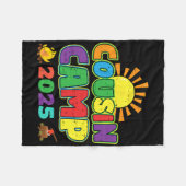 いとこキャンプ2025ファミリーバケーションサマーキャンピングカー フリースブランケット (正面(横))