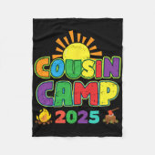 いとこキャンプ2025ファミリーバケーションサマーキャンピングカー フリースブランケット (正面)