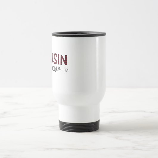 いとこクルーバッファロープレイドパターンクリスマス トラベルマグ (中央)