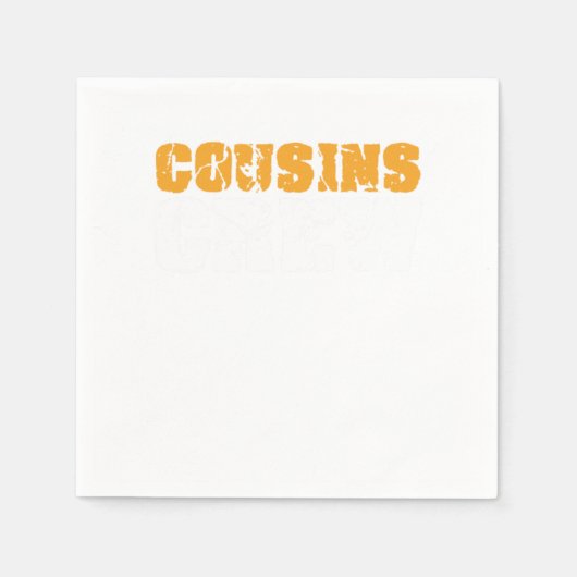 いとこクルー姉妹兄叔母おじさん家族ギフト スタンダードカクテルナプキン (正面)