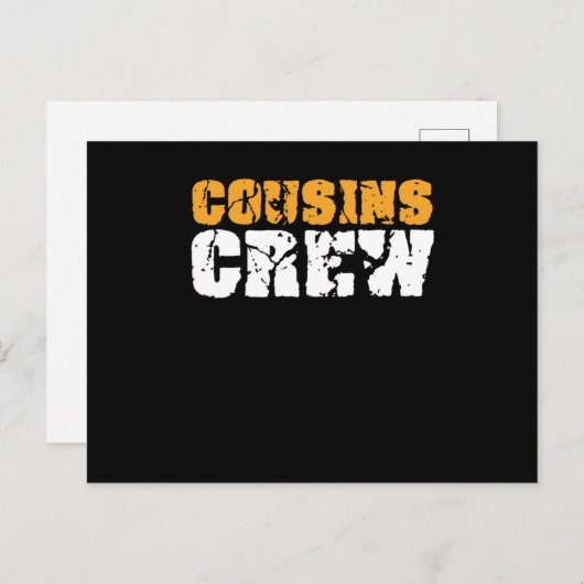 いとこクルー姉妹兄叔母おじさん家族ギフト ポストカード (正面/裏面)