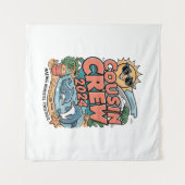 いとこクルー2024夏休みビーチ家族旅行 タペストリー (正面(横))