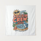 いとこクルー2024夏休みビーチ家族旅行 タペストリー (正面)