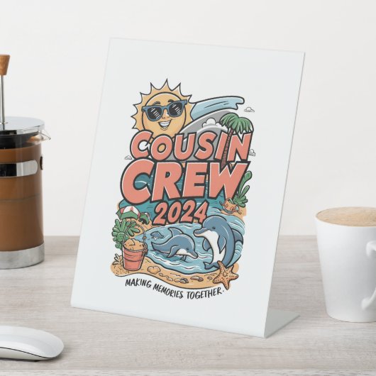 いとこクルー2024夏休みビーチ家族旅行 台座サイン (インサイチュ)