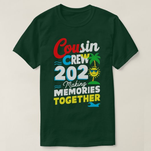 いとこクルー2024夏休みビーチ家族旅行 Tシャツ (デザイン正面)