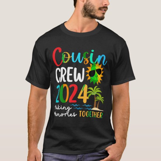 いとこクルー2024夏休みビーチ家族旅行 Tシャツ (正面)
