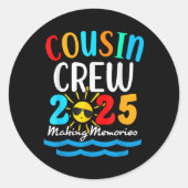 いとこクルー2025夏休みビーチ家族旅行 ラウンドシール (正面)