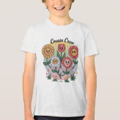 いとこクルー かわいい花柄 トライブレンドＴシャツ (正面)