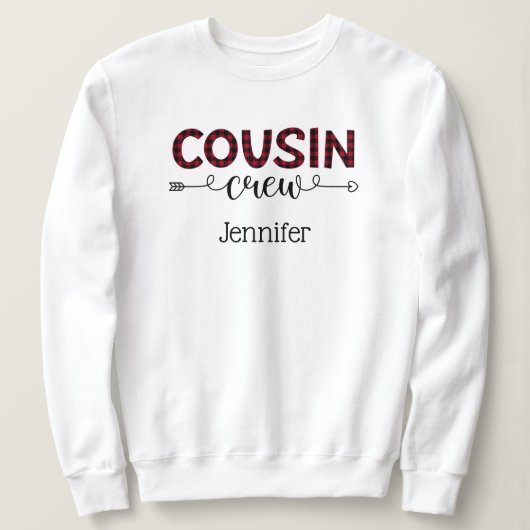 いとこパーソナライズされたのクルーファミリーマッチング  スウェットシャツ (デザイン正面)