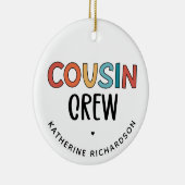 いとこパーソナライズされたの贈り物にマッチするいとこのクルー セラミックオーナメント (右)