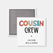 いとこパーソナライズされたの贈り物にマッチするいとこのクルー マグネット (正面/裏面)