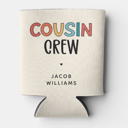 いとこパーソナライズされたの贈り物にマッチするいとこのクルー 缶クーラー (正面)