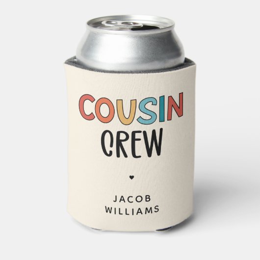 いとこパーソナライズされたの贈り物にマッチするいとこのクルー 缶クーラー (缶裏面)