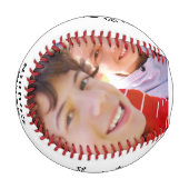 いとこパーソナライズされた写真 野球ボール (正面左)