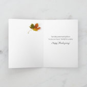 いとこ及び彼女の家族の紅葉のための感謝祭 シーズンカード (内部)