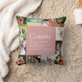 いとこ定義フォトコラージュダスティバラピンク クッション (ブランケット)