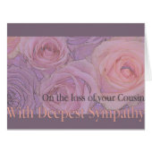 いとこ紛失悔やみや弔慰バラカード (正面横)