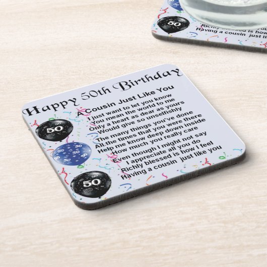 いとこ詩50番誕生日 コースター (左側)