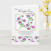 いとこ誕生日カード – フローラ誕生日カード カード (黄色い花)