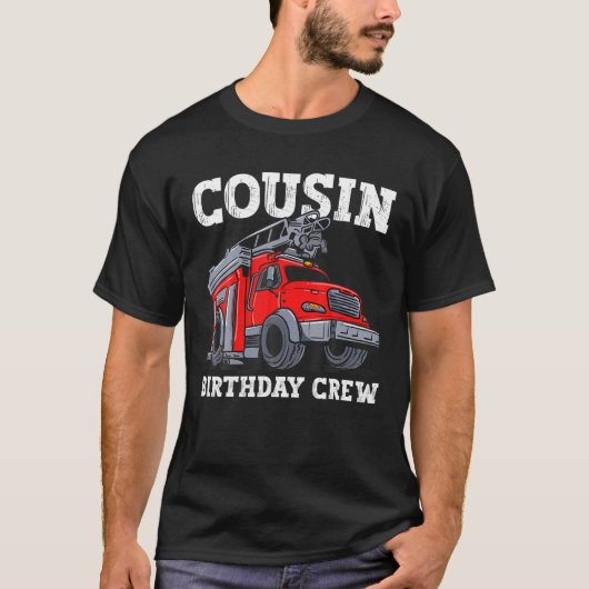 いとこ誕生日クルー消防士 Tシャツ (正面)